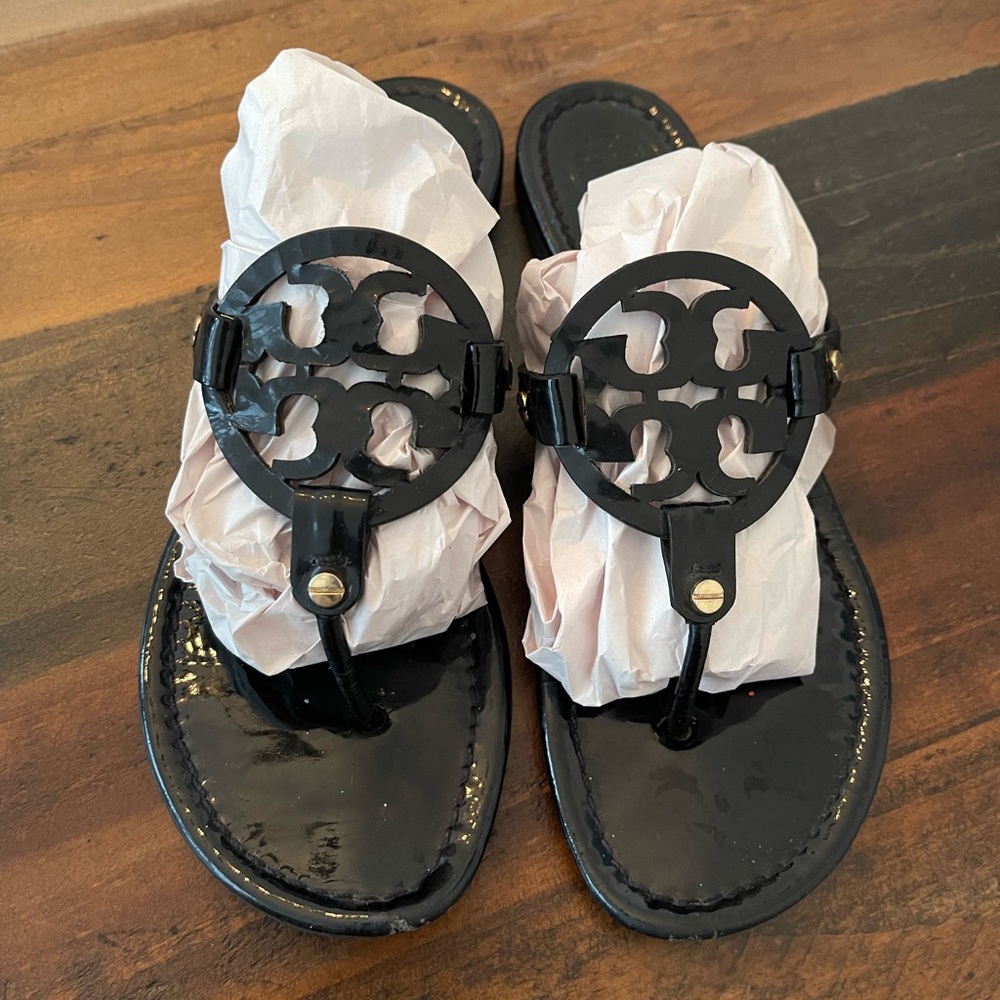 Tory Burch Patent Miller Sandals